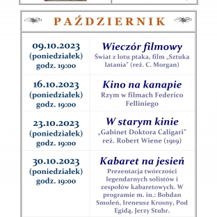 Październik w ODEONIE